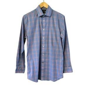 CROWN & IVY Slim Fit Stretch Wrinkle Free Men Dress Long Sleeve Shirt | M